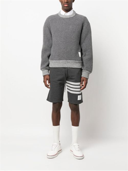 Wool sweater with logo THOM BROWNE | MJT410AJ0100055